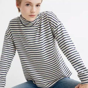 Madewell Rivet & Thread Turtleneck Tee in Stripe